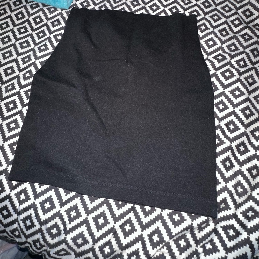 Black mini skirt